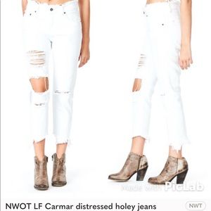 Carmar White Ripped Jeans
